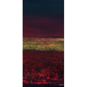 Irtiza Kazmi, 14 x 30 inches, Acrylics on Canvas, Landscape Painting, AC-IRTK-049
